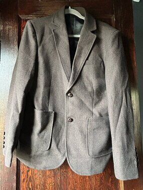 Herringbone Black Brown Blazer Size Small / 36